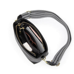 Luxury Bucket Crossbody Bag with Wide Strap