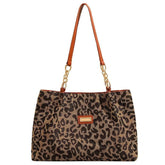 Luxury Bucket Leopard Print Shoulder Bag