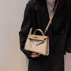 Luxury Croc Skin Crossbody Handbag