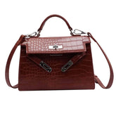 Luxury Croc Skin Crossbody Handbag