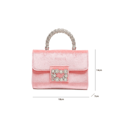 Luxury Rhinestone Flower Shoulder Chain Handbag