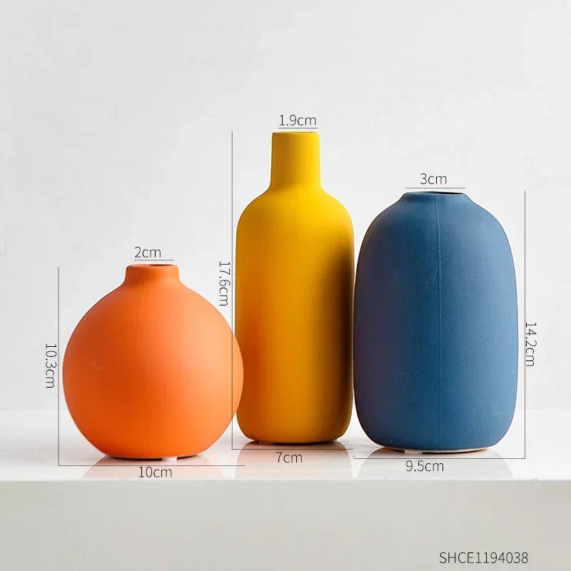 Luxury Wedding Flower Vase - Cute Aesthetic Nordic Decor for Living Room, Kitchen, and Home Decorations 3cps