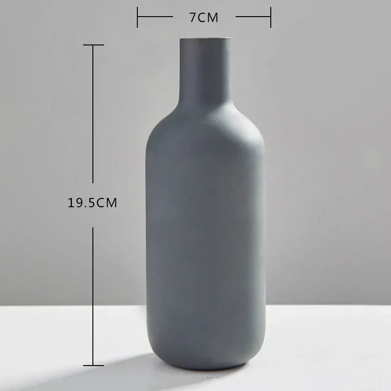 Luxury Wedding Flower Vase - Cute Aesthetic Nordic Decor for Living Room, Kitchen, and Home Decorations Height 19.5cm 7.6in