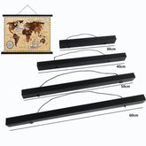 Magnetic DIY Wood Poster Frame: Teak Pine Hangers Kit for Pictures, Canvas Prints, Poster Scroll Artwork