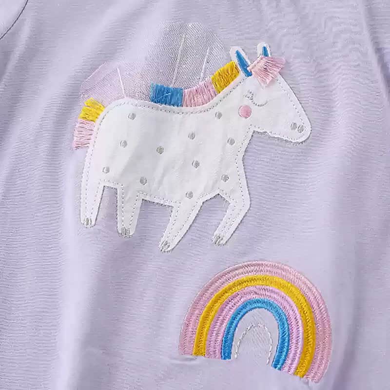 Malwee Toddler Long-Sleeve T-Shirt with Magical Unicorn and Rainbow Applique