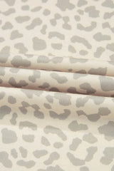 MAMA Letter Graphic Leopard Round Neck T-Shirt