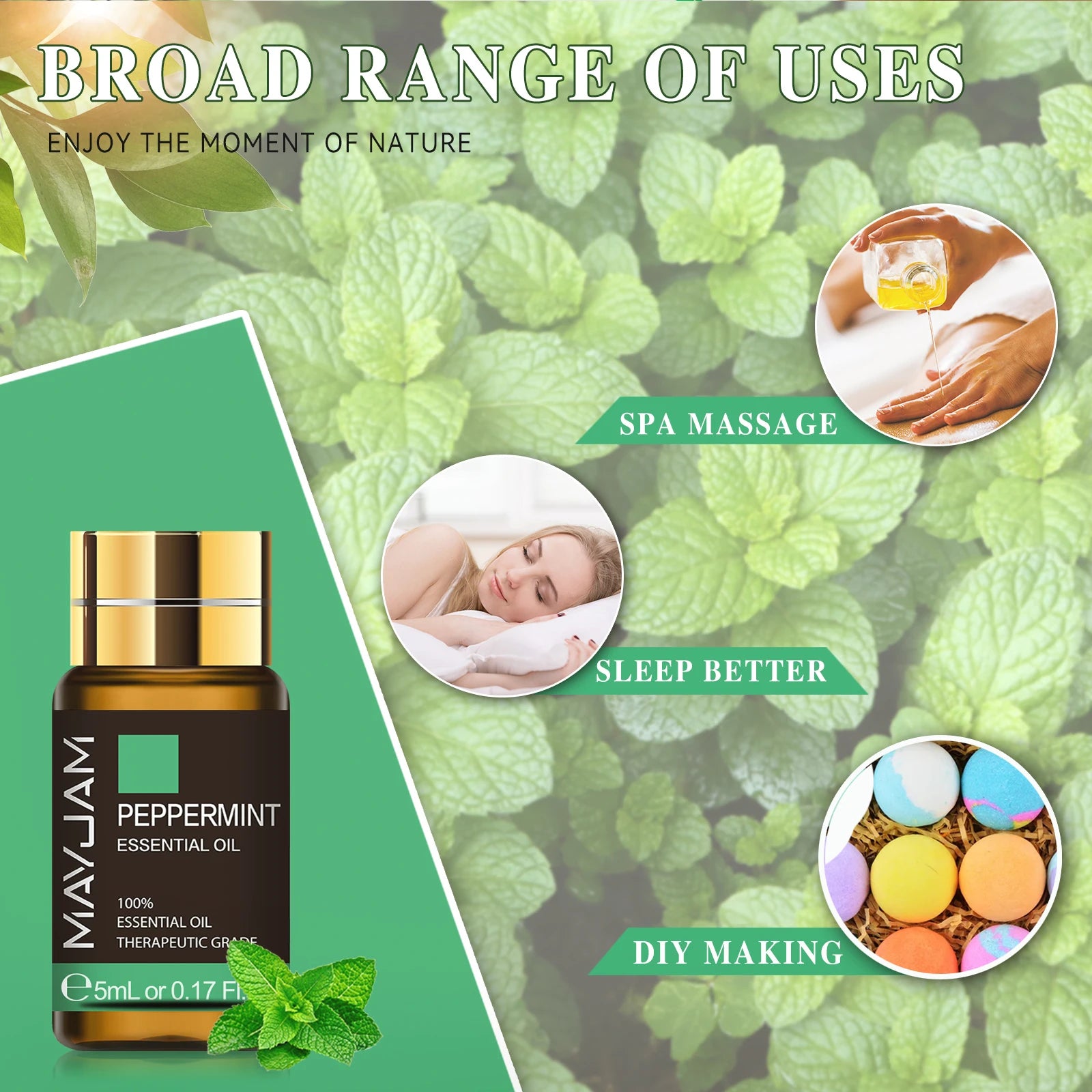 MAYJAM 35-Bottle Essential Oils Set for Humidifier: Lavender, Eucalyptus, Vanilla, Oregano, Neroli, Aroma Oil for DIY Making Candle