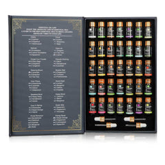 MAYJAM 35-Bottle Essential Oils Set for Humidifier: Lavender, Eucalyptus, Vanilla, Oregano, Neroli, Aroma Oil for DIY Making Candle