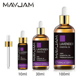 MAYJAM Essential Oils: 10ml, 30ml, 100ml for Humidifier Diffuser - Lavender, Jasmine, Eucalyptus, Ylang Ylang, Vanilla, Tea Tree Aroma Oil