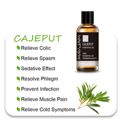 MAYJAM Essential Oils: 10ml, 30ml, 100ml for Humidifier Diffuser - Lavender, Jasmine, Eucalyptus, Ylang Ylang, Vanilla, Tea Tree Aroma Oil Cajeput Oil / 30ml / CHINA