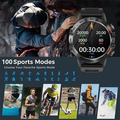 MELANDA Steel 1.39" Bluetooth Smartwatch for Men: Sports, Fitness, IP68 Waterproof - K52