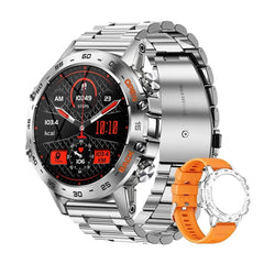 MELANDA Steel 1.39" Bluetooth Smartwatch for Men steel silve