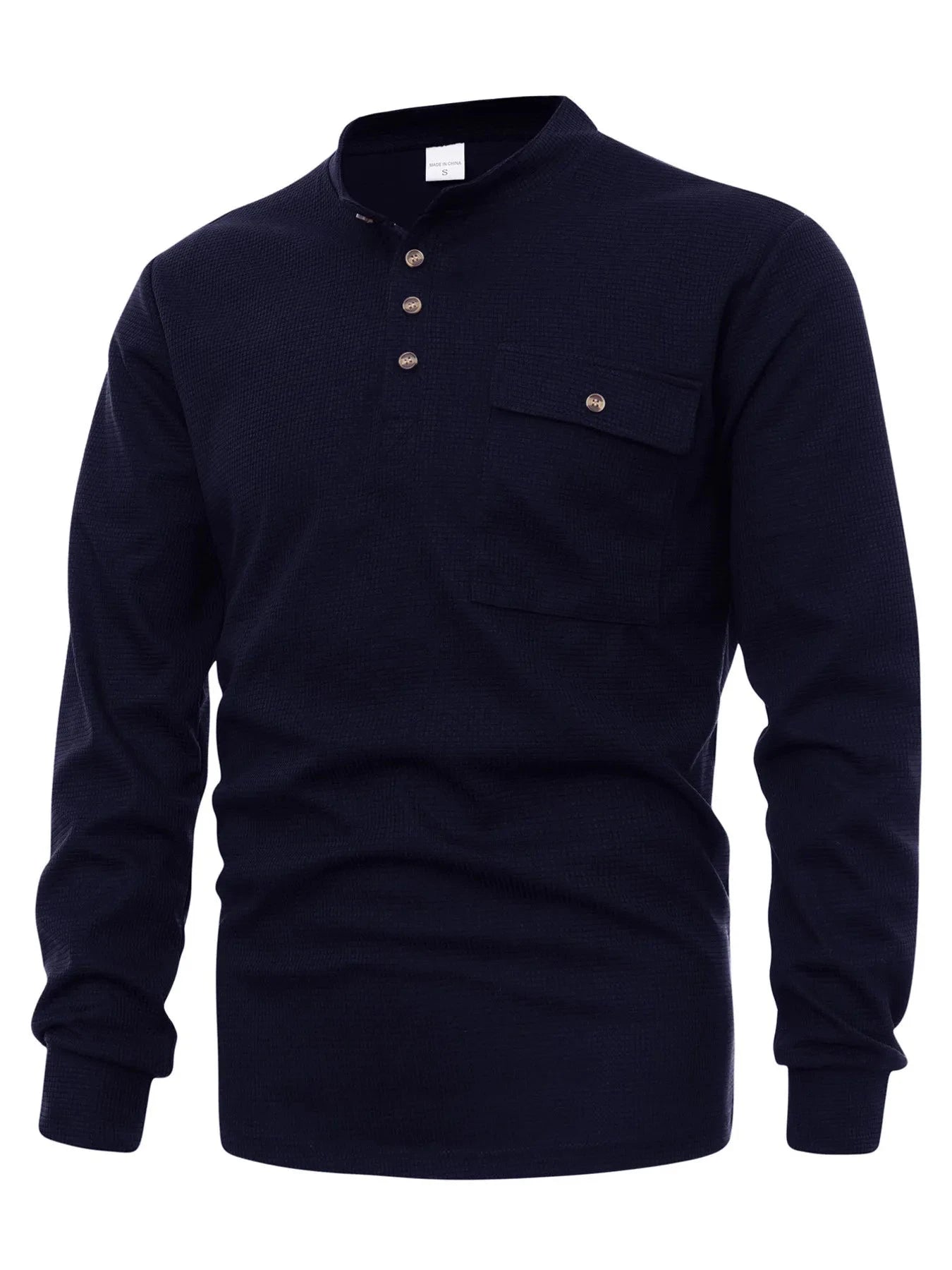 Men's Button Detail Long Sleeve T-Shirt