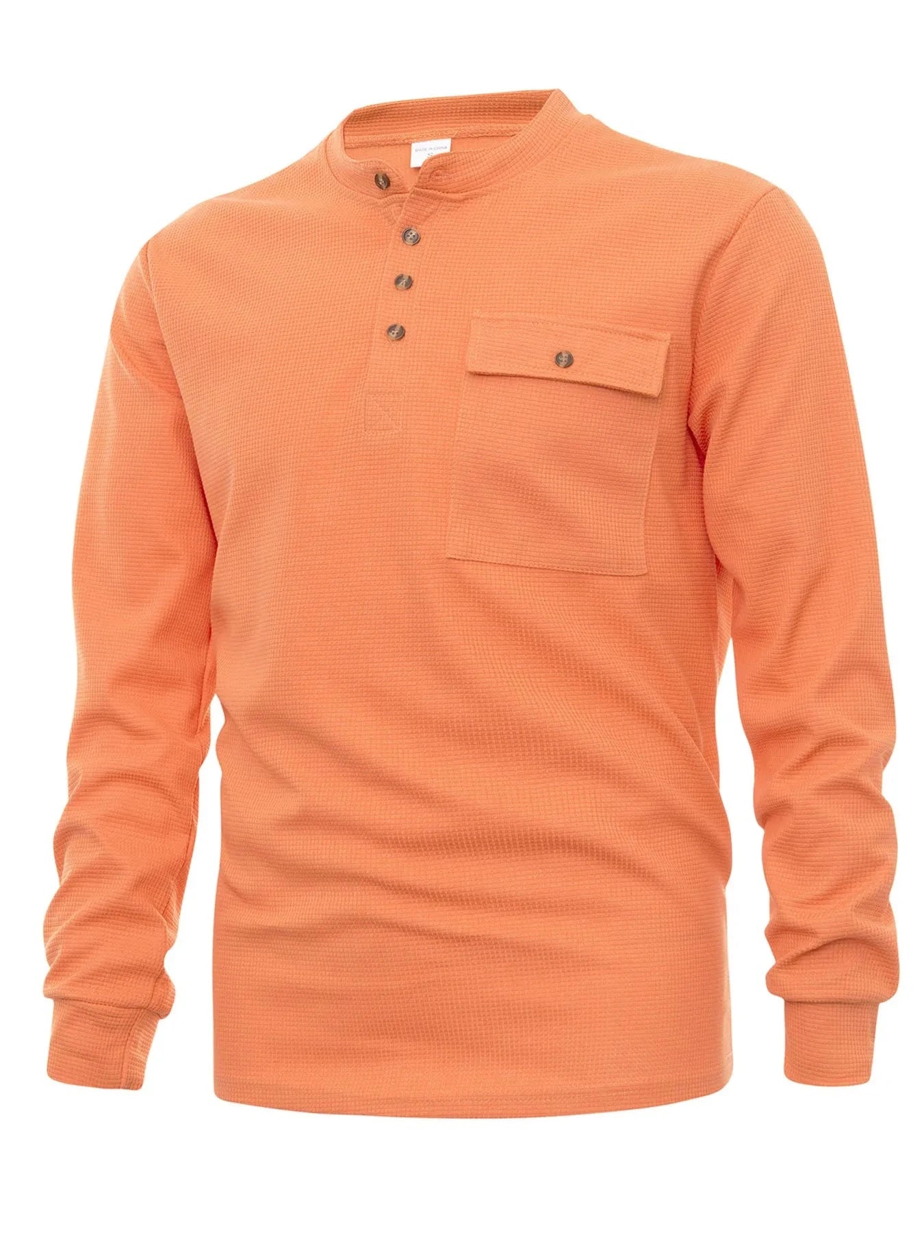 Men's Button Detail Long Sleeve T-Shirt