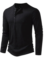 Men's Button Detail Long Sleeve T-Shirt