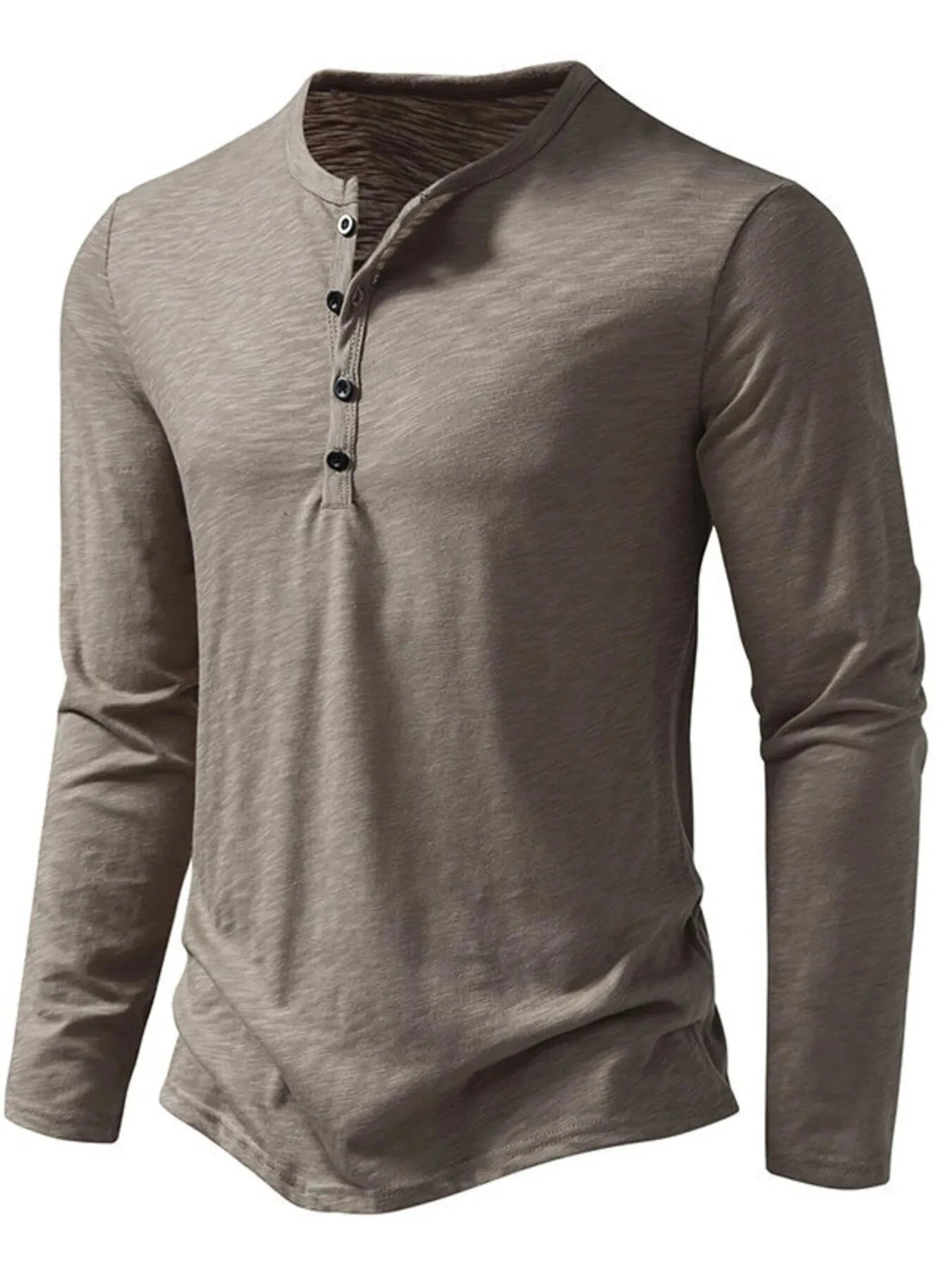 Men's Button Detail Long Sleeve T-Shirt