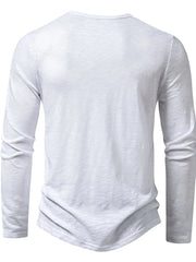 Men's Button Detail Long Sleeve T-Shirt