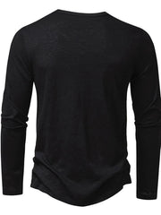 Men's Button Detail Long Sleeve T-Shirt