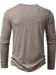 Men's Button Detail Long Sleeve T-Shirt