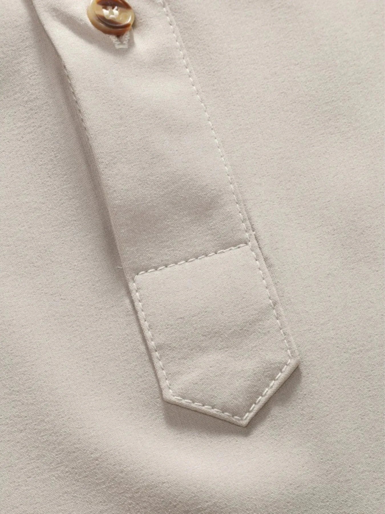 Men's Button Detail Short Sleeve Blouse