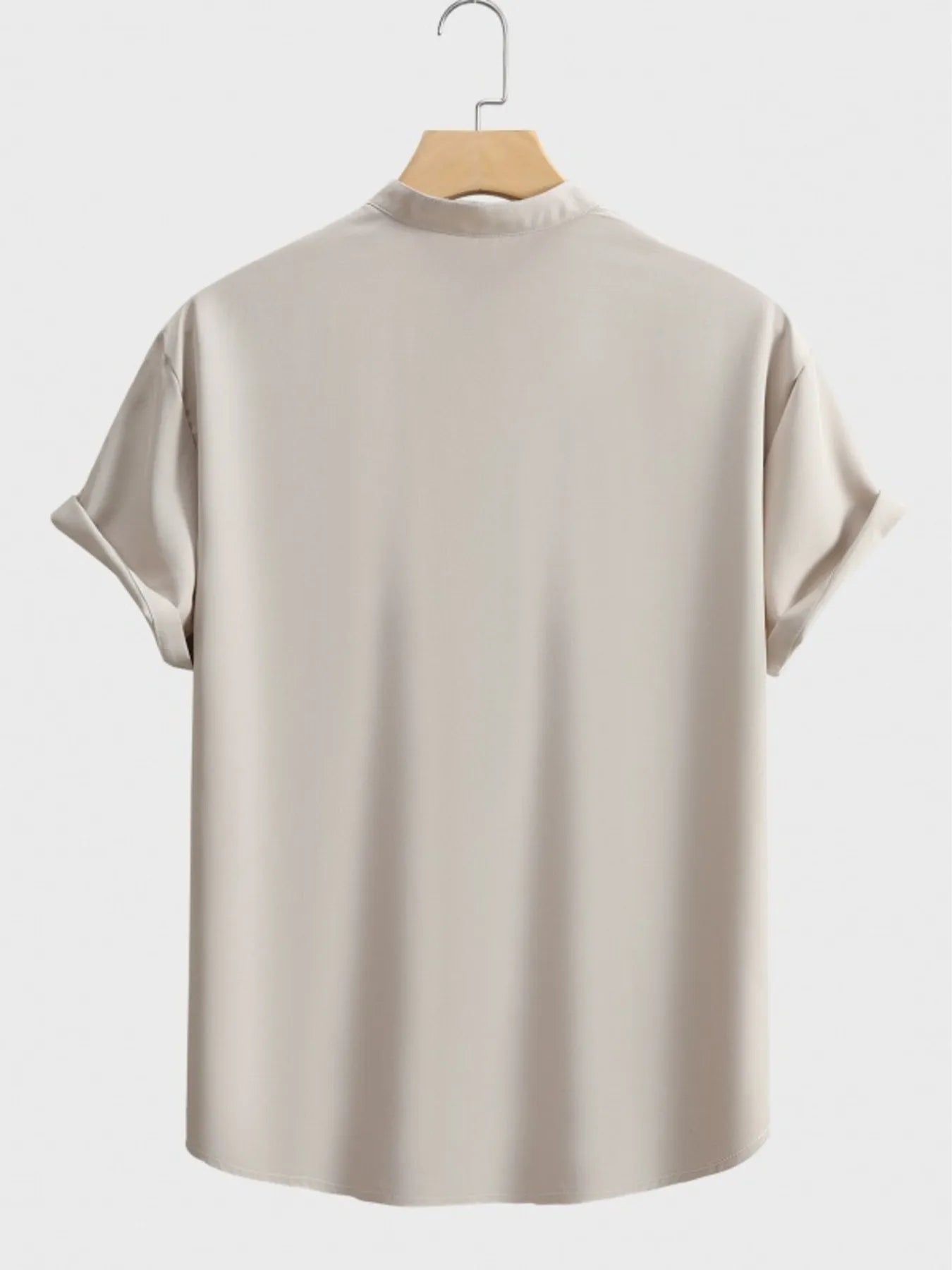 Men's Button Detail Short Sleeve Blouse