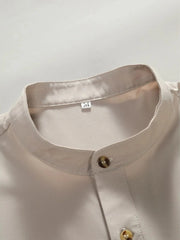 Men's Button Detail Short Sleeve Blouse