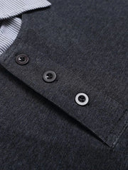 Men's Button Detail Short Sleeve Polo