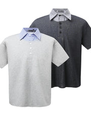 Men's Button Detail Short Sleeve Polo
