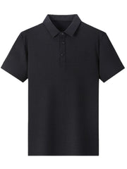 Men's Button Detail Short Sleeve Polo Black / 165