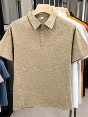 Men's Button Detail Short Sleeve Polo Mocha / 48
