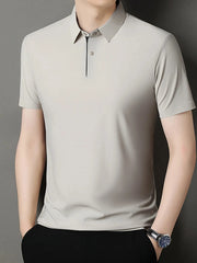 Men's Button Detail Short Sleeve Polo Off-white / 165