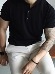 Men's Button Detail Short Sleeve T-Shirt