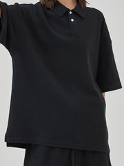 Men's Button Detail Short Sleeve T-Shirt Black / S