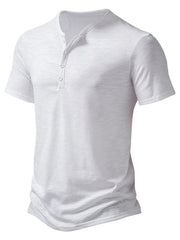 Men's Button Detail Short Sleeve Top