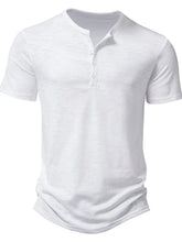 Men's Button Detail Short Sleeve Top White / S