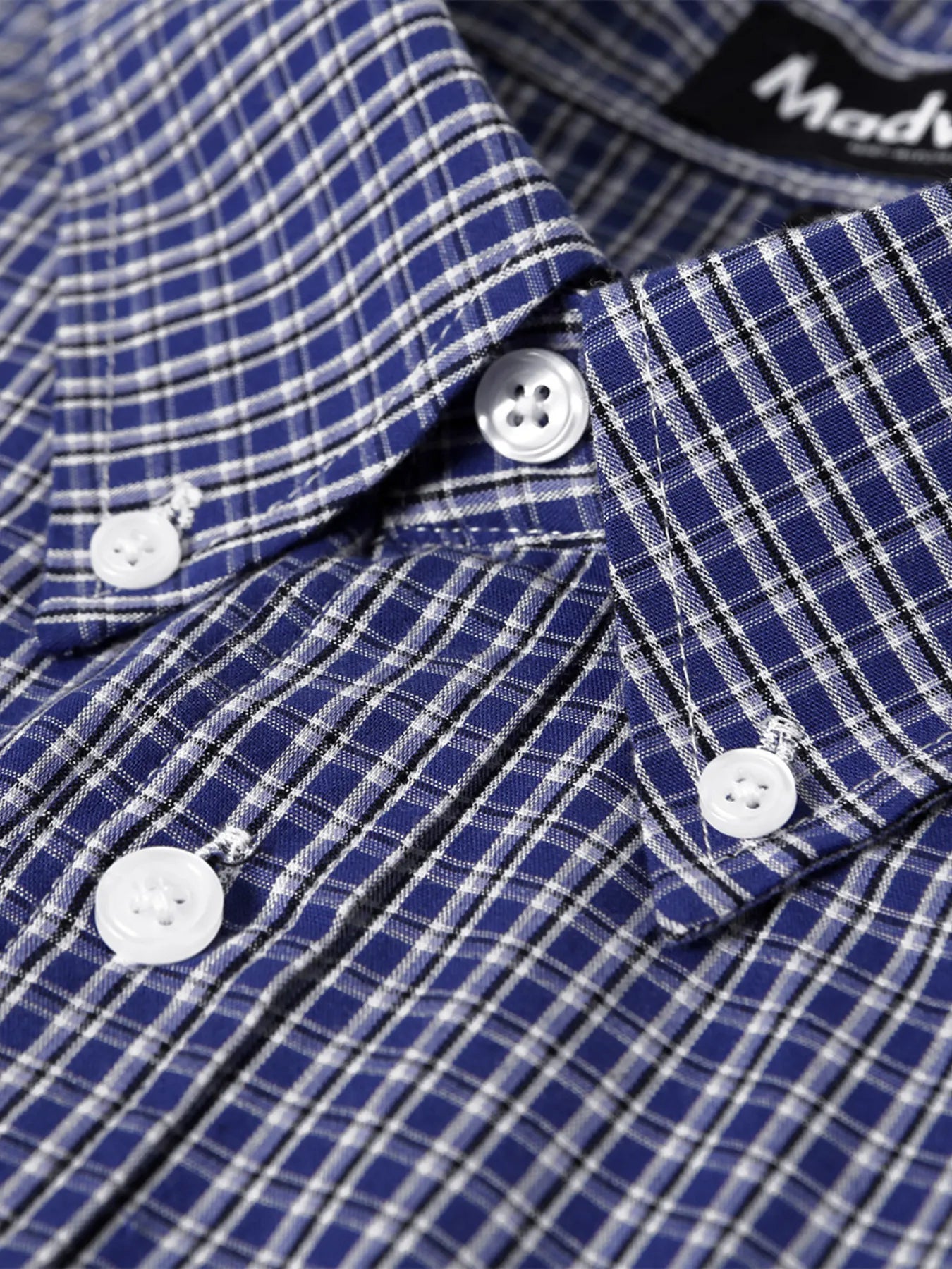 Men's Button Down Long Sleeve Plaid Shirt