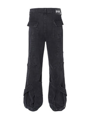Men's Button Fly Studded Bootcut Jeans
