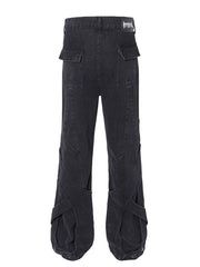 Men's Button Fly Studded Bootcut Jeans