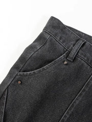 Men's Button Fly Studded Bootcut Jeans