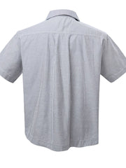 Men's Buttone Down Short Sleeve Striped Shirt