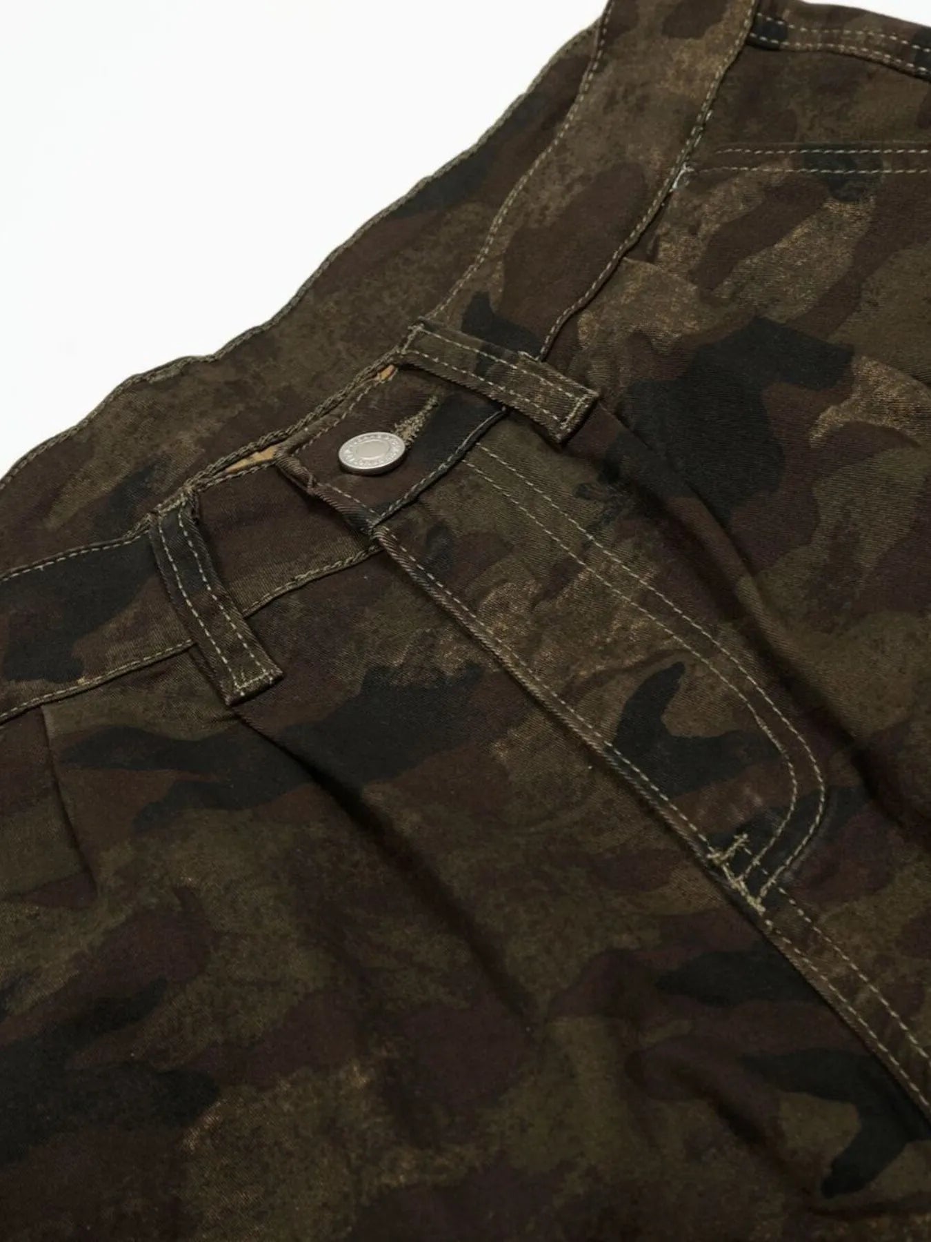 Men's Camouflage Cargo Wide Leg Shorts