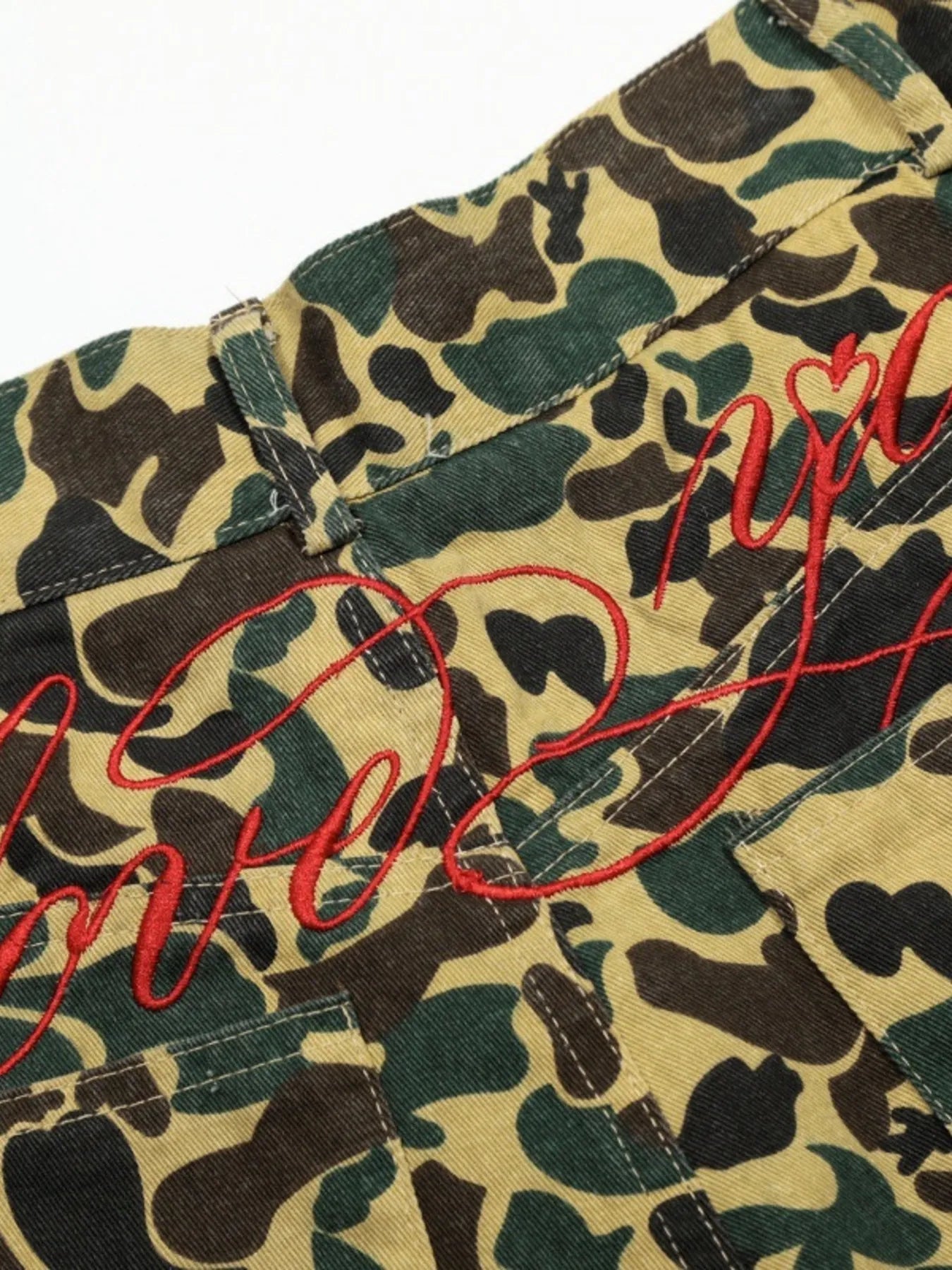 Men's Camouflage Relaxed Fit Denim Shorts