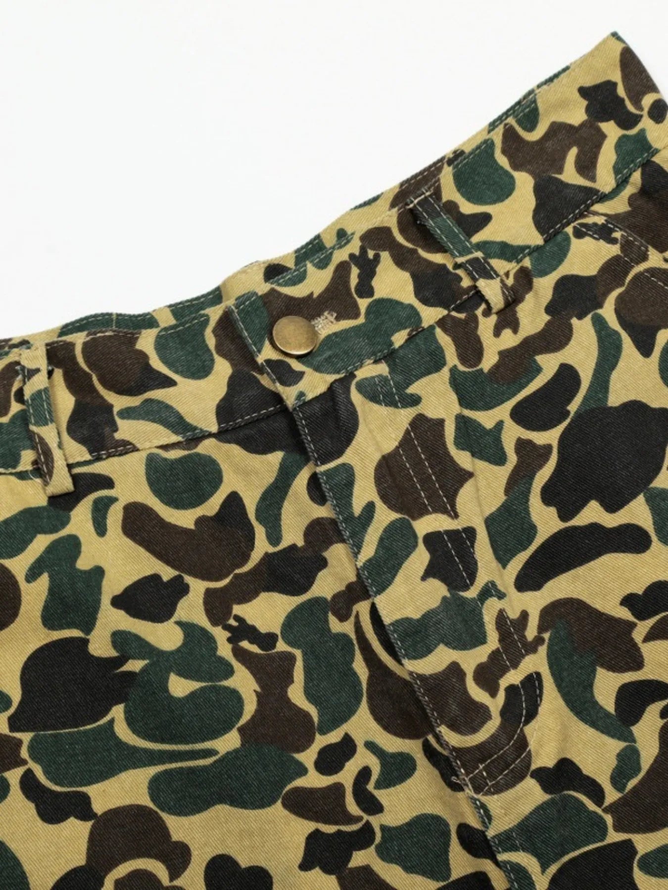 Men's Camouflage Relaxed Fit Denim Shorts