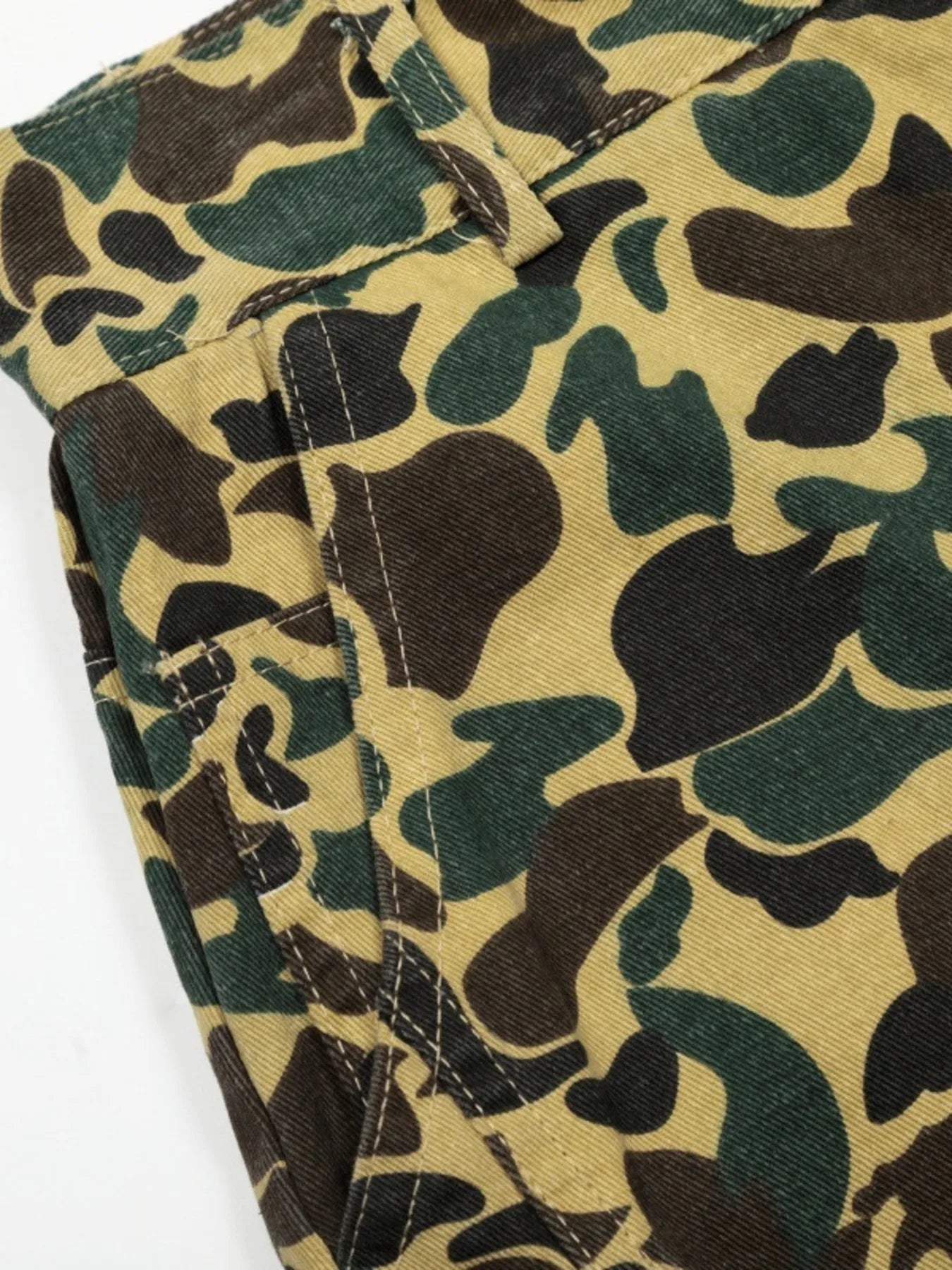 Men's Camouflage Relaxed Fit Denim Shorts