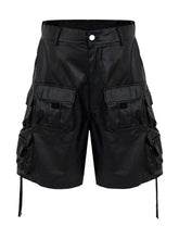 Men's Cargo Shorts with Multi-Pocket Black / M