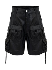 Men's Cargo Shorts with Multi-Pocket Black / M