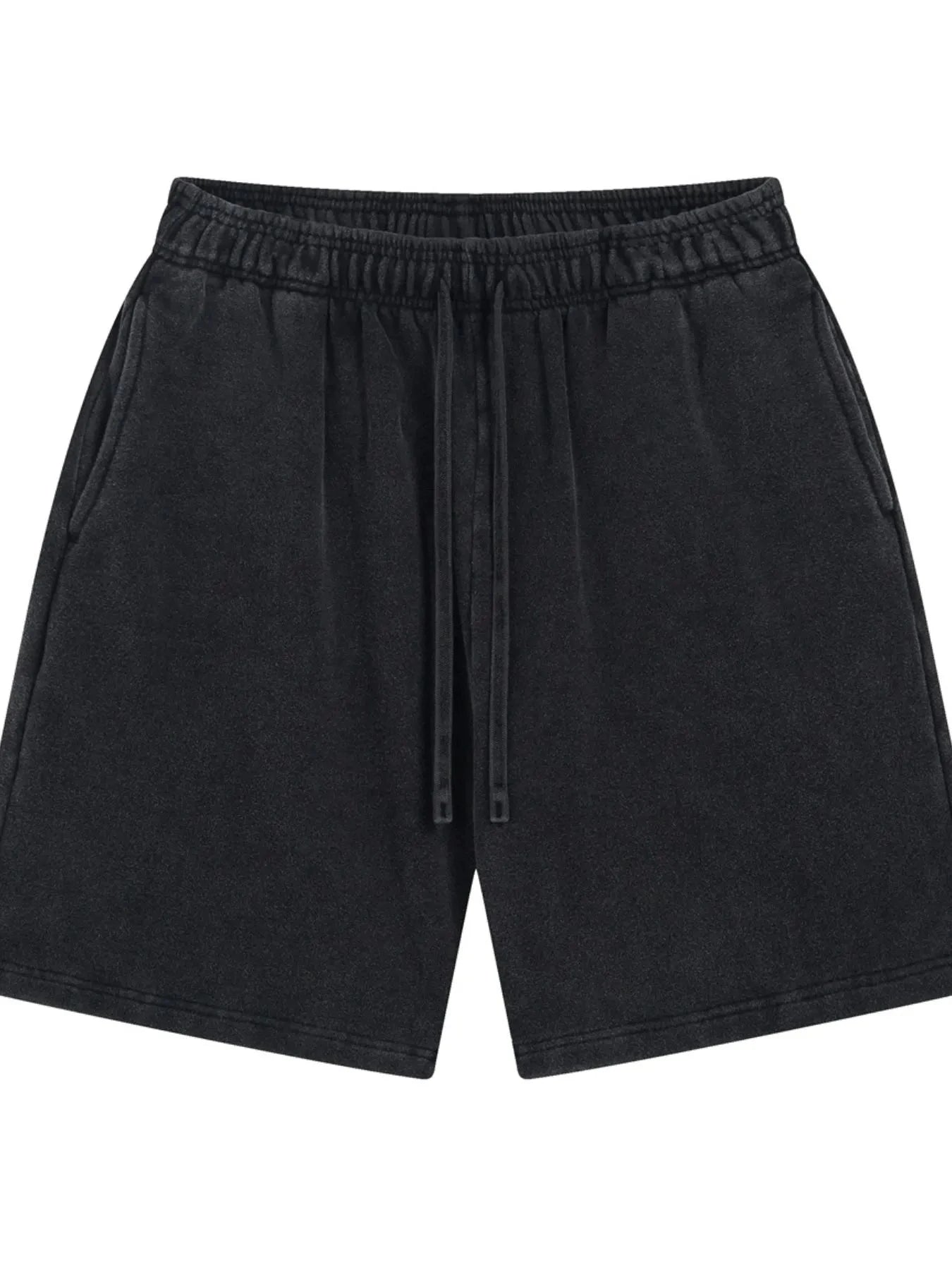 Men's Casual Drawstring Elastic Waist Shorts Black / S