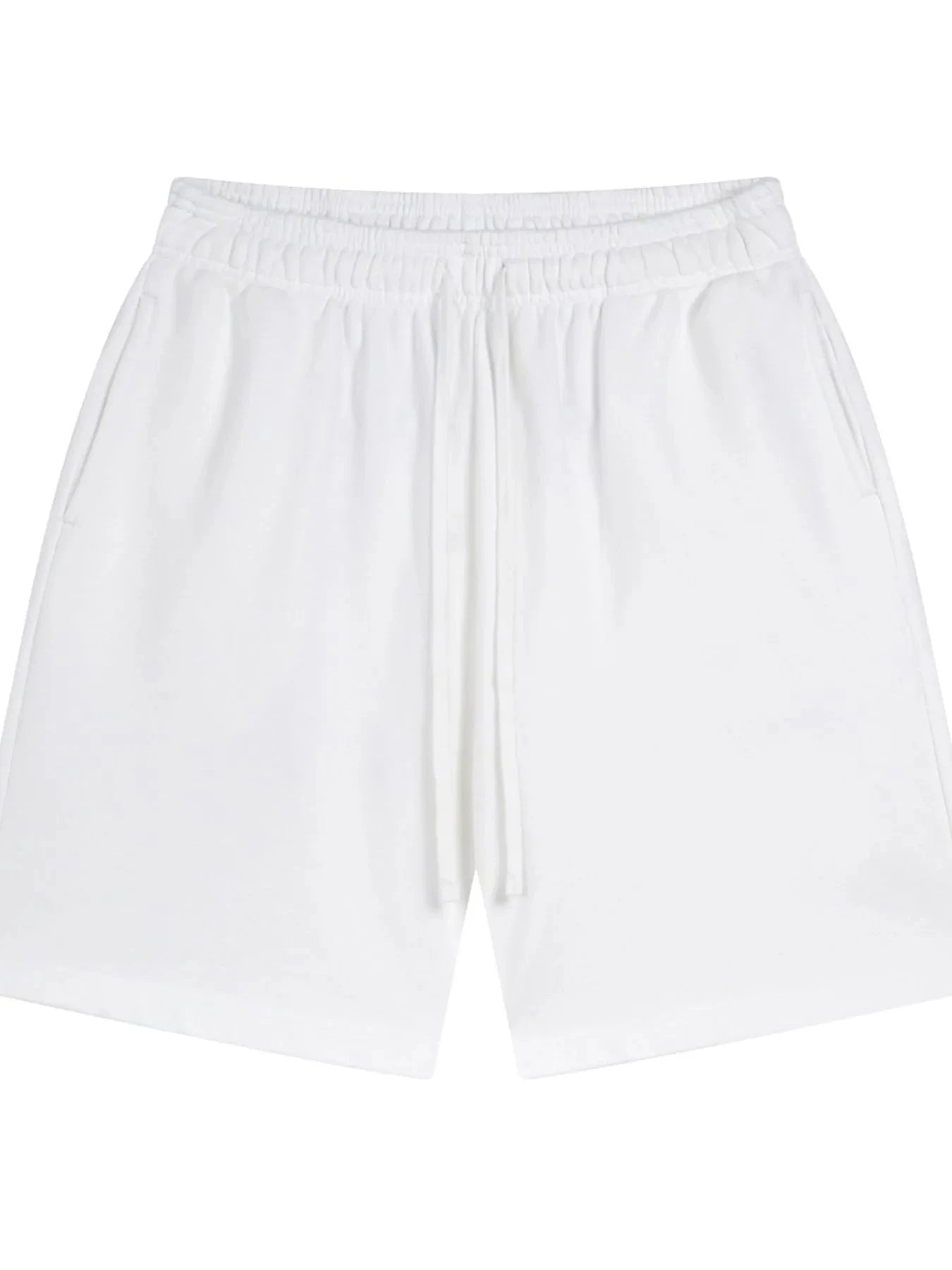 Men's Casual Drawstring Elastic Waist Shorts White / S