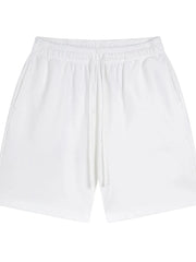 Men's Casual Drawstring Elastic Waist Shorts White / S