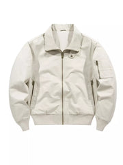 Men's Casual Lightweight Zip Up Jacket Off-white / M